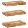 Image de vidaXL Étagères flottantes 3 pcs 60x20x4 cm Acacia Massif à l'huile, étagère Murale, Planche d'étagère, étagère Murale de Salle de Bain