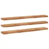 Image de vidaXL Étagères flottantes 3 pcs 120x20x4 cm Acacia Massif à l'huile, étagère Murale, Planche d'étagère, étagère Murale de Salle de Bain
