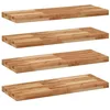 Image de vidaXL Étagères flottantes 4 pcs 100x30x4 cm Acacia Massif à l'huile