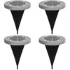 Image de vidaXL Lampes solaires de sol et piquets de sol extérieur 4 pcs, éclairage solaire au sol, éclairage de paysage solaire à LED, lampe solaire de jardin