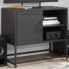 Image de vidaXL Meuble TV noir 68x39x60,5 cm acier