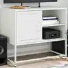 Image de vidaXL Meuble TV blanc 68x39x60,5 cm acier