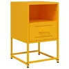 Image de Table de chevet jaune moutarde 36x39x60,5 cm acier