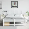 Image de vidaXL Tables de Chevet 2 pcs Blanc 36x39x60,5 cm Acier, Armoire, Armoire latérale, Meuble de Chambre à Coucher, Table de Chevet, Armoire en métal