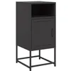 Image de vidaXL Table de Chevet Noir 36x39x78 cm Acier, Armoire, Armoire latérale, Meuble de Chambre à Coucher, Table de Chevet, Armoire en métal