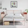 Image de vidaXL Tables de chevet 2 pcs rose 36x39x78 cm acier