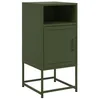 Image de vidaXL Table de Chevet Vert Olive 36x39x78 cm Acier, Armoire, Armoire latérale, Meuble de Chambre à Coucher, Table de Chevet, Armoire en métal