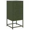 Image de vidaXL Table de Chevet Vert Olive 36x39x78 cm Acier, Armoire, Armoire latérale, Meuble de Chambre à Coucher, Table de Chevet, Armoire en métal