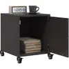 Image de vidaXL Tables de chevet 2 pcs noir 36x39x43,5 cm acier