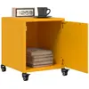 Image de vidaXL Tables de chevet 2 pcs jaune moutarde 36x39x43,5 cm acier