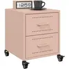 Image de vidaXL Tables de chevet 2 pcs rose 36x39x43,5 cm acier