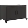 Image de vidaXL Meuble TV Noir 68x39x43,5 cm Acier
