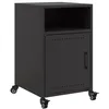 Image de vidaXL Table de Chevet Noir 36x39x59 cm Acier, Armoire, Meubles de Chambre à Coucher, Support de téléphone, Armoire d'appoint, Armoire de Chevet