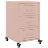 Image de vidaXL Table de Chevet Rose 36x39x59 cm Acier