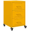 Image de vidaXL Table de Chevet Jaune Moutarde 36x39x59 cm Acier