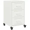 Image de vidaXL Table de Chevet Blanc 36x39x59 cm Acier