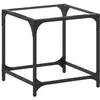 Image de vidaXL Table Basse avec Dessus en Verre Transparent 40x40x40 cm Acier, Table d'appoint, Table de Salon, Table à thé, Bout de canapé, Table d’extrémité