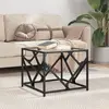 Image de vidaXL Table basse avec dessus en verre transparent 50x50x41 cm acier