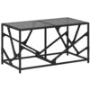 Image de vidaXL Table Basse avec Dessus en Verre Noir 78,5x40x41 cm Acier
