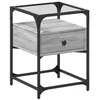Image de vidaXL Table de Chevet Sonoma Gris 40x40x55 cm Bois d’ingénierie, Meuble de Chevet, Table d'appoint, Armoire de lit, Armoire de Chevet, Table de Nuit