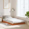 Image de vidaXL Cadre de lit sans matelas cire marron 90x200 cm bois pin massif