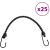 Image de vidaXL Cordes élastiques avec bandes réfléchissantes et crochets 25pcs