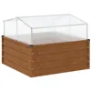 Image de vidaXL Jardinière de Jardin avec Serre Acier résistant aux intempéries, jardinière, jardinière de Patio, jardinière à Pommes de Terre