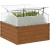 Image de vidaXL Jardinière de jardin avec serre acier résistant aux intempéries