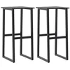 Image de vidaXL Tabourets de Bar Lot de 2 Noir Acier Enduit de Poudre, Chaise de Salle à Manger, Tabouret de Petit-déjeuner, Chaise de Cuisine, Chaise