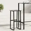 Image de vidaXL Tabourets de bar lot de 2 noir acier enduit de poudre
