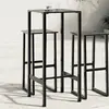 Image de vidaXL Table de bar noir 50x50x110 cm acier enduit de poudre