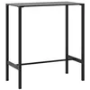 Image de vidaXL Table de Bar Noir 100x50x110 cm Acier Enduit de Poudre, Table de Bar de Petit-déjeuner, Table de Bar de Cuisine, Table de Tabouret de Bar