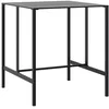 Image de vidaXL Table de Bar Noir 100x100x110 cm Acier Enduit de Poudre
