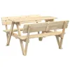Image de vidaXL Table de Pique-Nique pour 4 Enfants avec Trou de Parasol Sapin, Banc de Pique-Nique, Table de Pique-Nique pour Enfants, Table de Pique-Nique Robuste