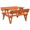 Image de vidaXL Table de Pique-Nique pour 4 Enfants avec Trou de Parasol Sapin, Banc de Pique-Nique, Table de Pique-Nique pour Enfants, Table de Pique-Nique Robuste