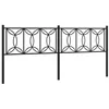 Image de vidaXL Tête de lit de Remplacement métal Noir 193 cm