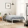 Image de vidaXL Cadre de lit métal sans matelas et tête de lit blanc 107x203 cm