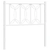 Image de vidaXL Tête de lit métal Blanc 75 cm, tête de lit, tête de lit en métal, tête de lit pour lit Simple, tête de lit Blanche