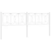 Image de vidaXL Tête de lit métal Blanc 193 cm, tête de lit, tête de lit en métal, tête de lit pour lit Double, tête de lit Blanche