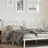 Image de vidaXL Tête de lit de remplacement métal blanc 193 cm