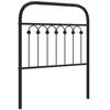 Image de vidaXL Tête de lit métal Noir 75 cm, tête de lit en métal, tête de lit Haute, tête de lit pour lit Simple, tête de lit Noire, tête de lit Simple