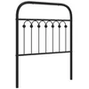 Image de vidaXL Tête de lit métal Noir 80 cm, tête de lit en métal, tête de lit Haute, tête de lit pour lit Simple, tête de lit Noire, tête de lit Simple