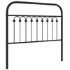 Image de vidaXL Tête de lit métal Noir 100 cm, tête de lit en métal, tête de lit Haute, tête de lit pour lit Simple, tête de lit Noire, tête de lit Simple