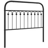 Image de vidaXL Tête de lit métal Noir 107 cm, tête de lit en métal, tête de lit Haute, tête de lit pour lit Simple, tête de lit Noire, tête de lit Simple