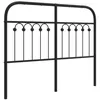 Image de vidaXL Tête de lit de Remplacement métal Noir 120 cm