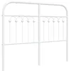 Image de vidaXL Tête de lit métal Blanc 120 cm, tête de lit en métal, tête de lit Haute, tête de lit pour lit Double, tête de lit Blanche, tête de lit Double