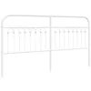 Image de vidaXL Tête de lit métal Blanc 180 cm, tête de lit en métal, tête de lit Haute, tête de lit pour lit Double, tête de lit Blanche, tête de lit Double