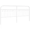 Image de vidaXL Tête de lit métal Blanc 193 cm, tête de lit en métal, tête de lit Haute, tête de lit pour lit Double, tête de lit Blanche, tête de lit Double