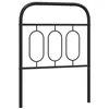Image de vidaXL Tête de lit métal Noir 75 cm, tête de lit en métal, tête de lit Noire, tête de lit pour lit Simple