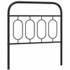 Image de vidaXL Tête de lit métal Noir 90 cm, tête de lit en métal, tête de lit Noire, tête de lit pour lit Simple